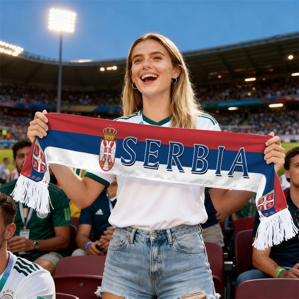 Morocco Soccer Fan Scarf World Cup Football Supporter Scarf Club Team Football Fan Merchandise Accessories for Outdoor Events and Matches