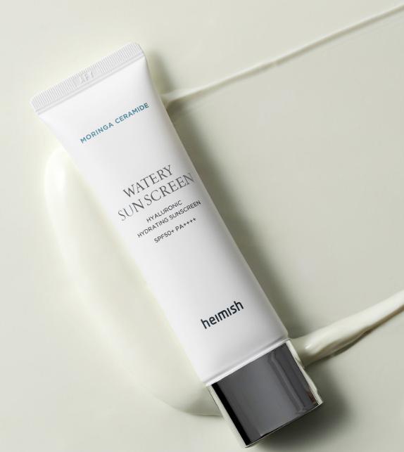 Heimish Moringa Ceramide Hyaluronic Watery Sunscreen SPF50+ – Lightweight Daily Sunblock 50ml