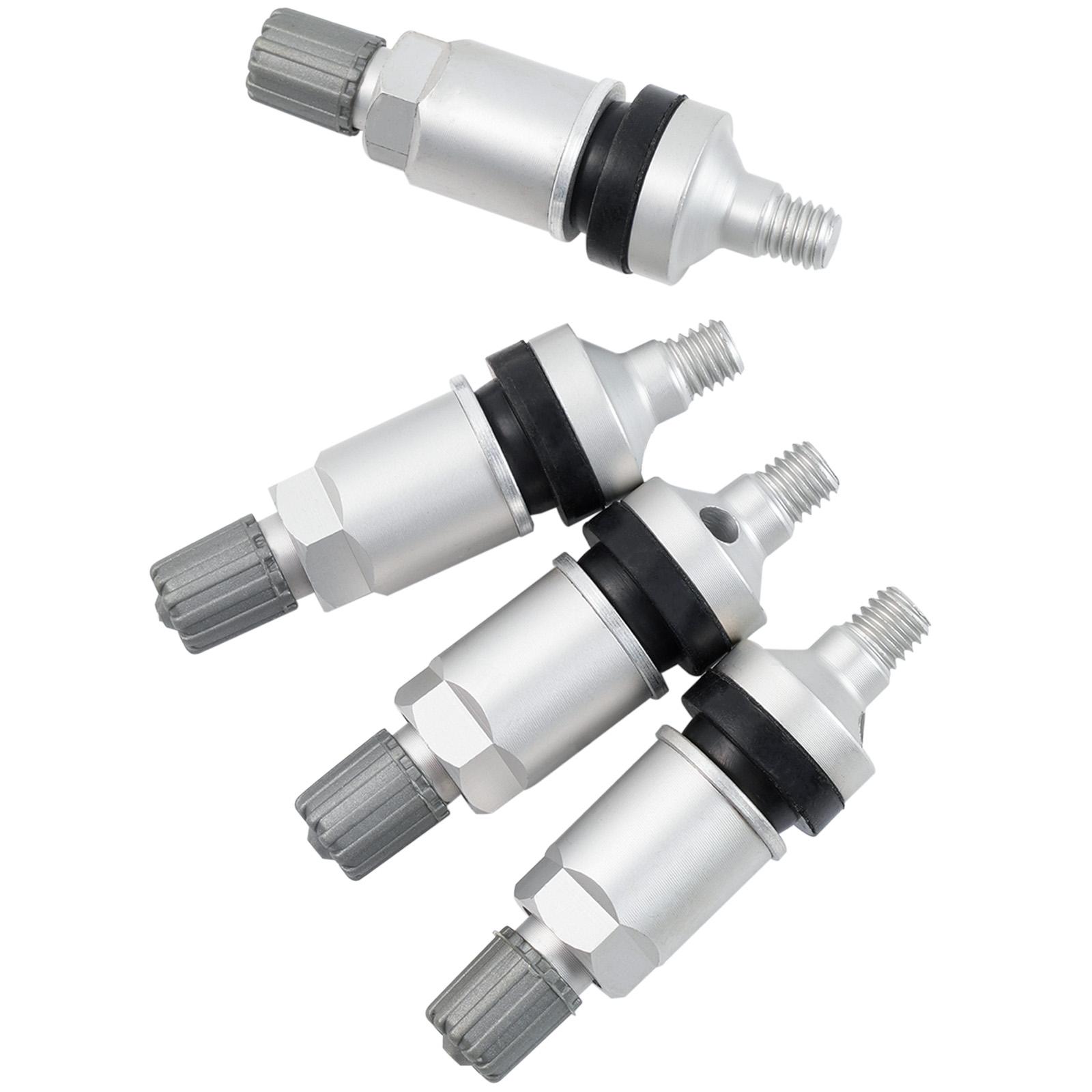 

4X TPMS сменный шток клапана датчика давления в шинах для Hyundai I40 Ix35 Kia Rio Sportage Grandeur комплект для ремонта четырех колес серебряный