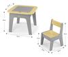 MILLY MALLY 6091 Olaf Blocks Furniture Set - Table and Two Chairs Dark Grey