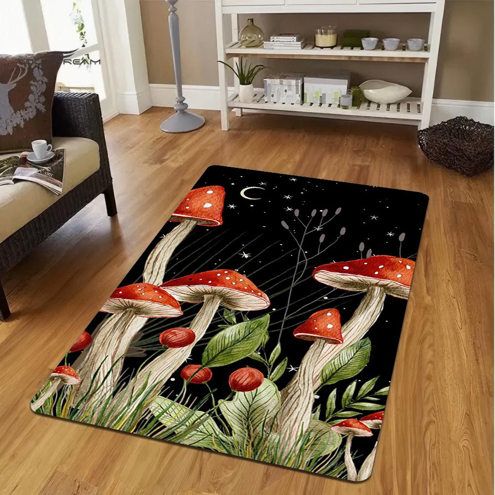 

Creative INS Witch Forest Red Mushroom Magic World Carprt for Living Room Bedroom Decor Soft Area Floor Mat Kitchen Rug Gift 40x60cm
