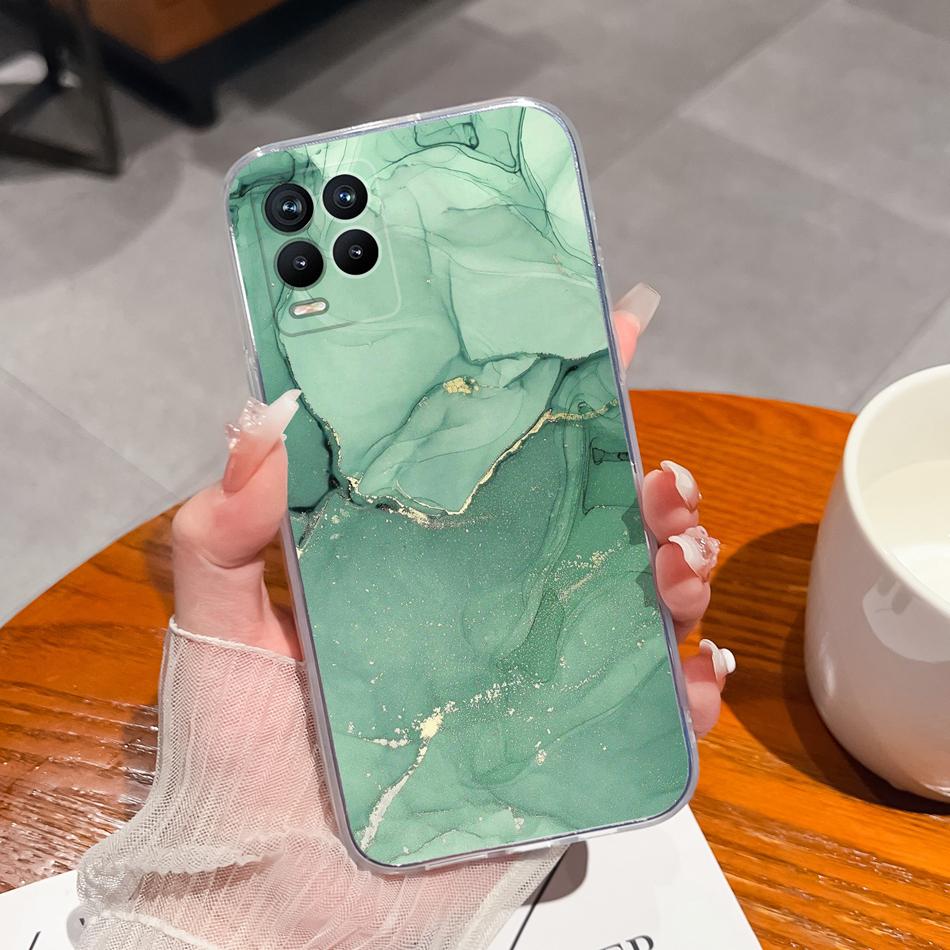 Für Realme 8 Pro Handyhülle Kreatives Tintenbild Weiches TPU Klares Silikon Anti-Drop Rückseite Für Realme8 4G 5G 8Pro Funda Capa