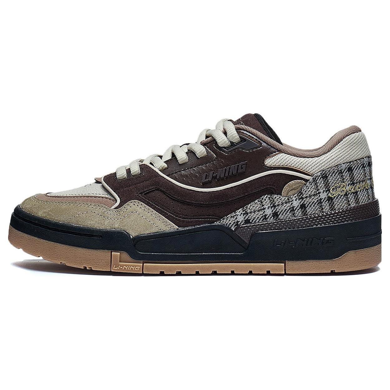 

Новые кеды LiNing 001 BTC Prm с низким верхом, устойчивые к скольжению, для скейтборда, мужские, умбра AGCT219-2 39