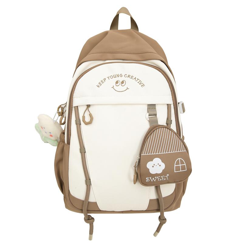 

Цветной школьный рюкзак для женщин, большой емкости, для путешествий, для компьютера, студенческий рюкзак кофейный