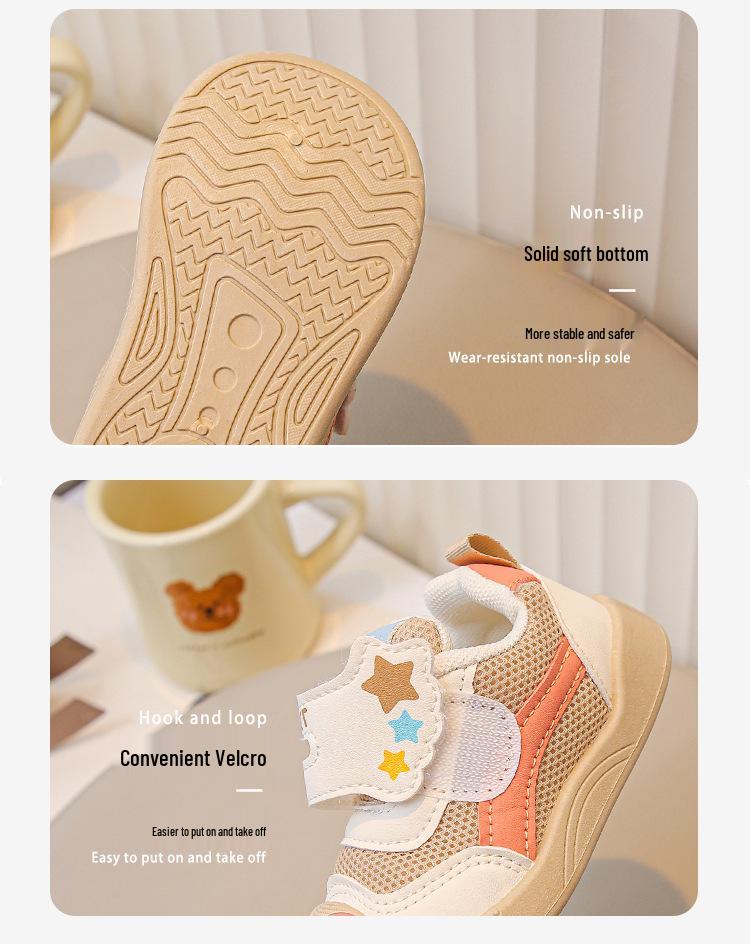 Durable Anti-Slip Toddler Sports Shoes - Soft Sole, Breathable, Unisex Baby Walking Shoes for Spring & Autumn