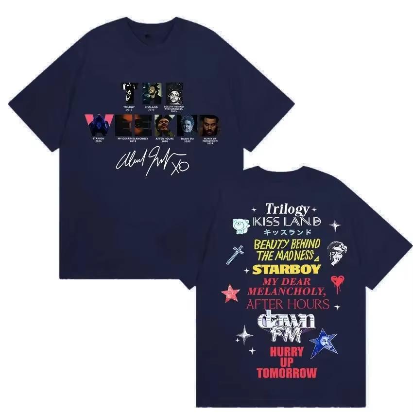 Rap Singer The Weeknd Hurry Up Tomorrow Tour Graphic Tshirt Popular Hiphop Loose 100 Cotton Tshirt Unisex Streetwear Top