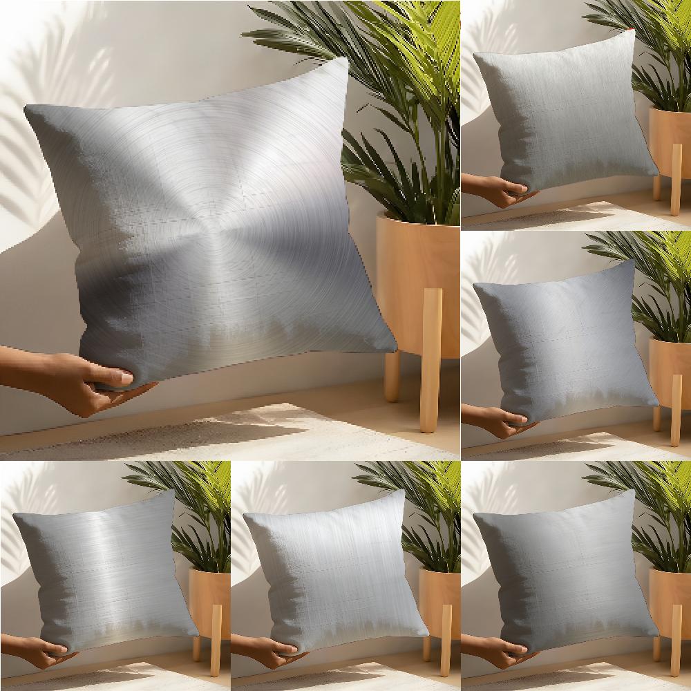 Minimal Metal Brushed Texture Pillow Case linen pillow case sofa home decor cushion cover cushion cove