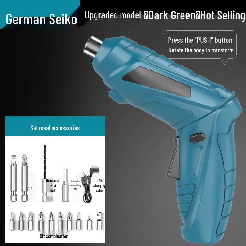 Multifunctional Electric Screwdriver: Compact Lithium Hand Drill Tool for Household Use