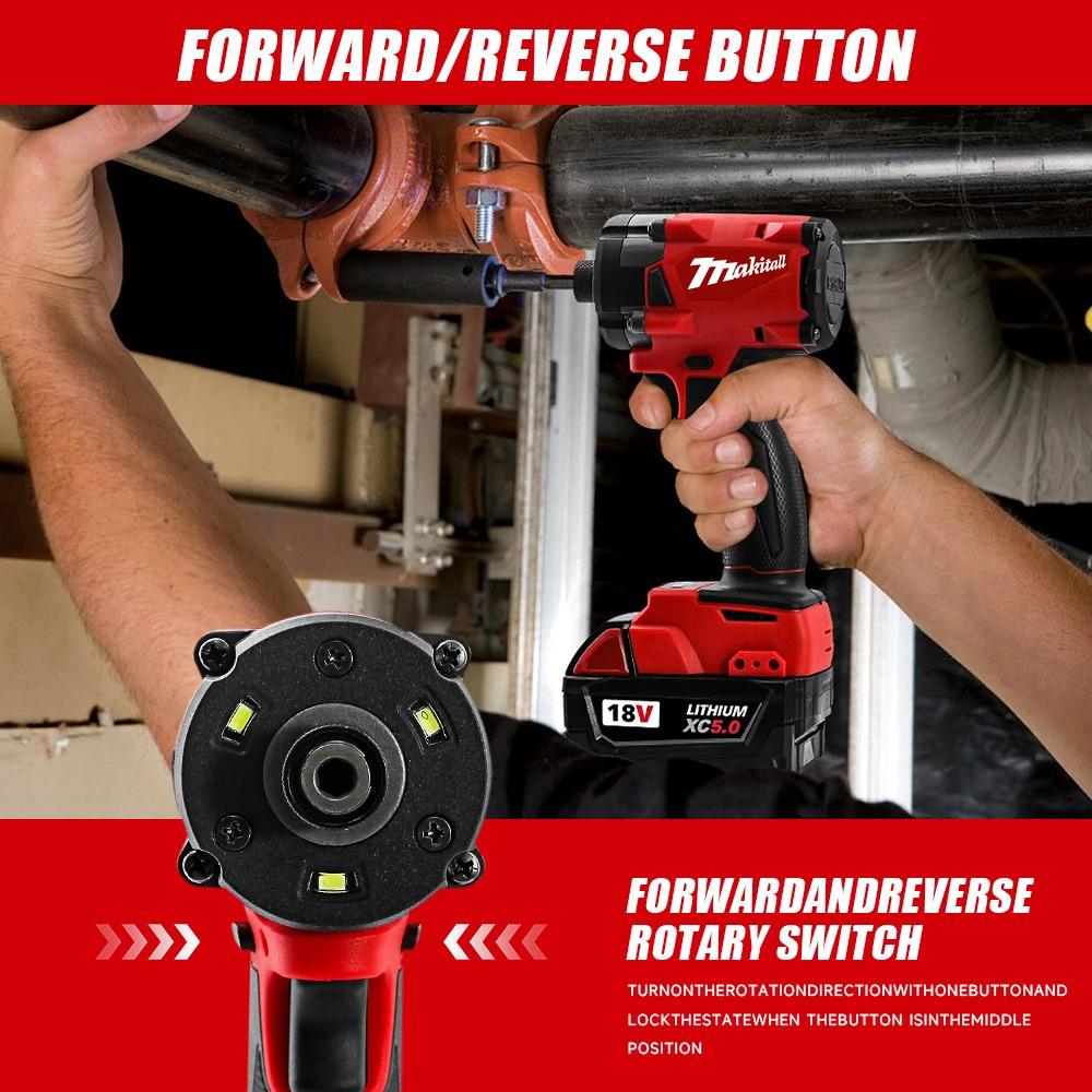 multi-fit impact driver long life strong driving force easy to control 20v rechargeable power tool for Milwaukee battery pin