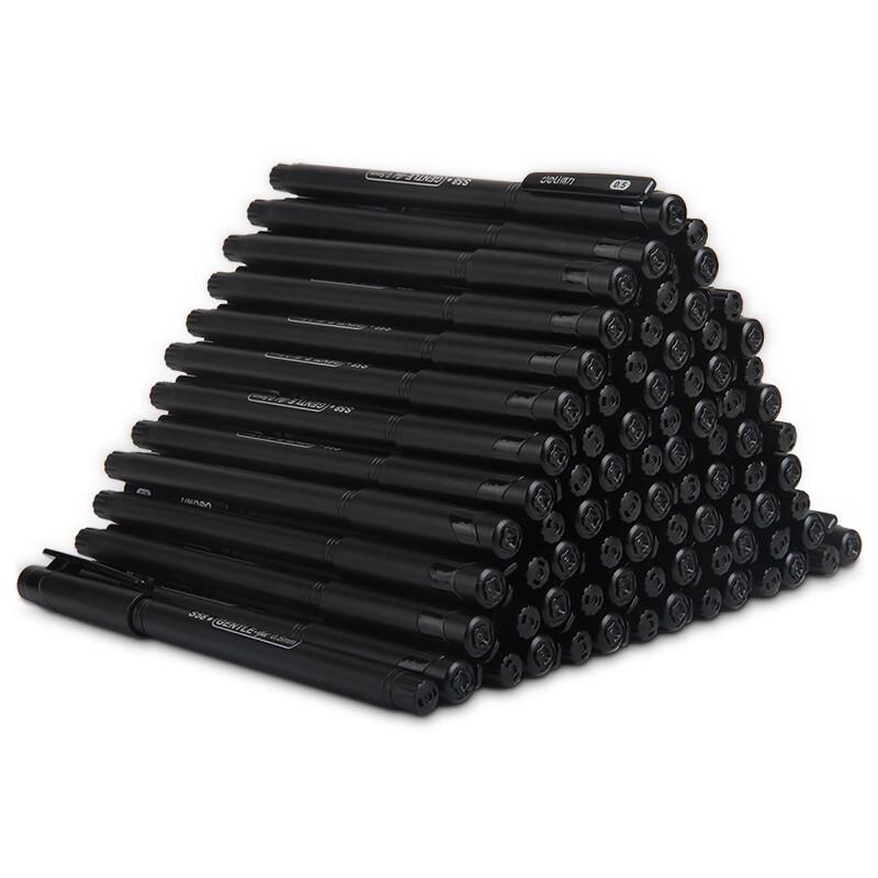 Deli 33108 Black 0.5mm Full Needle Tip Gel Pen - 80 Count