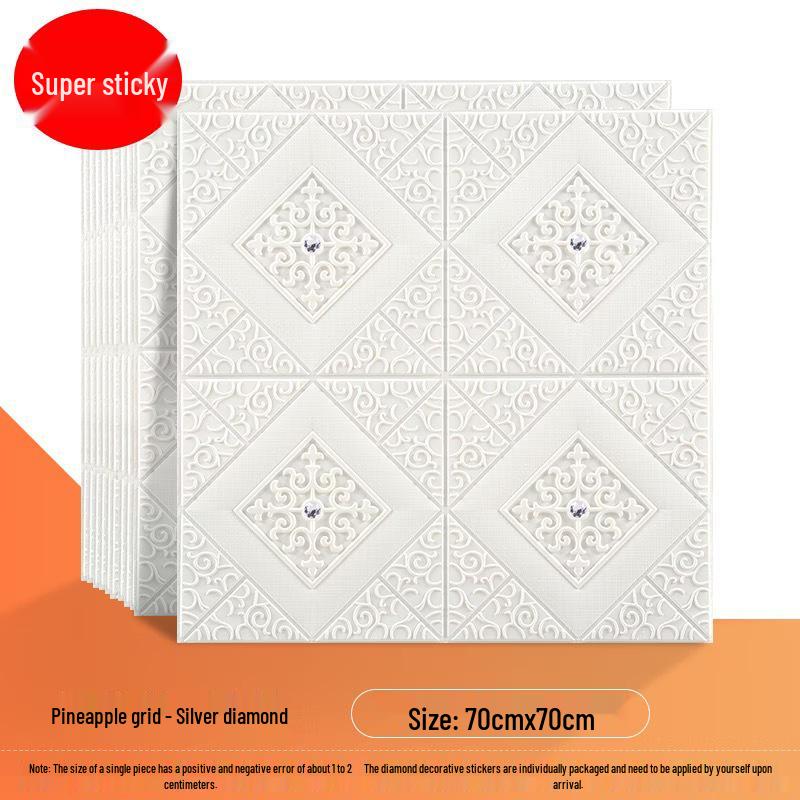 3D Self-Adhesive Waterproof Ceiling & Wall Stickers - Decorative & Moisture-Proof