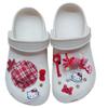 1 Set Red Hat Candy Bow Kt Cat Girls Women Sandals Accessories Hello Kitty Shoe Decor Diy Hole Shoes Slippers & Clogs Decoration