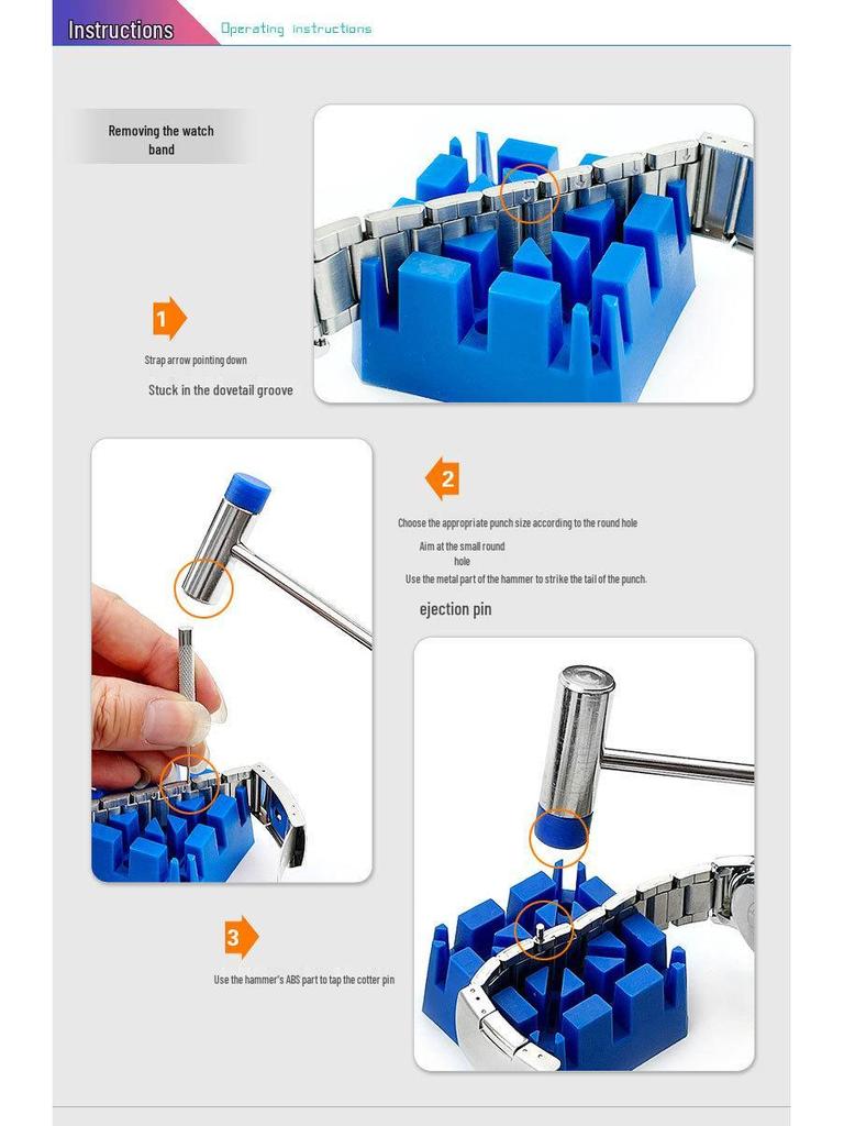 Sada na opravu hodinek: 212dílná sada nářadí pro demontáž a výměnu baterie