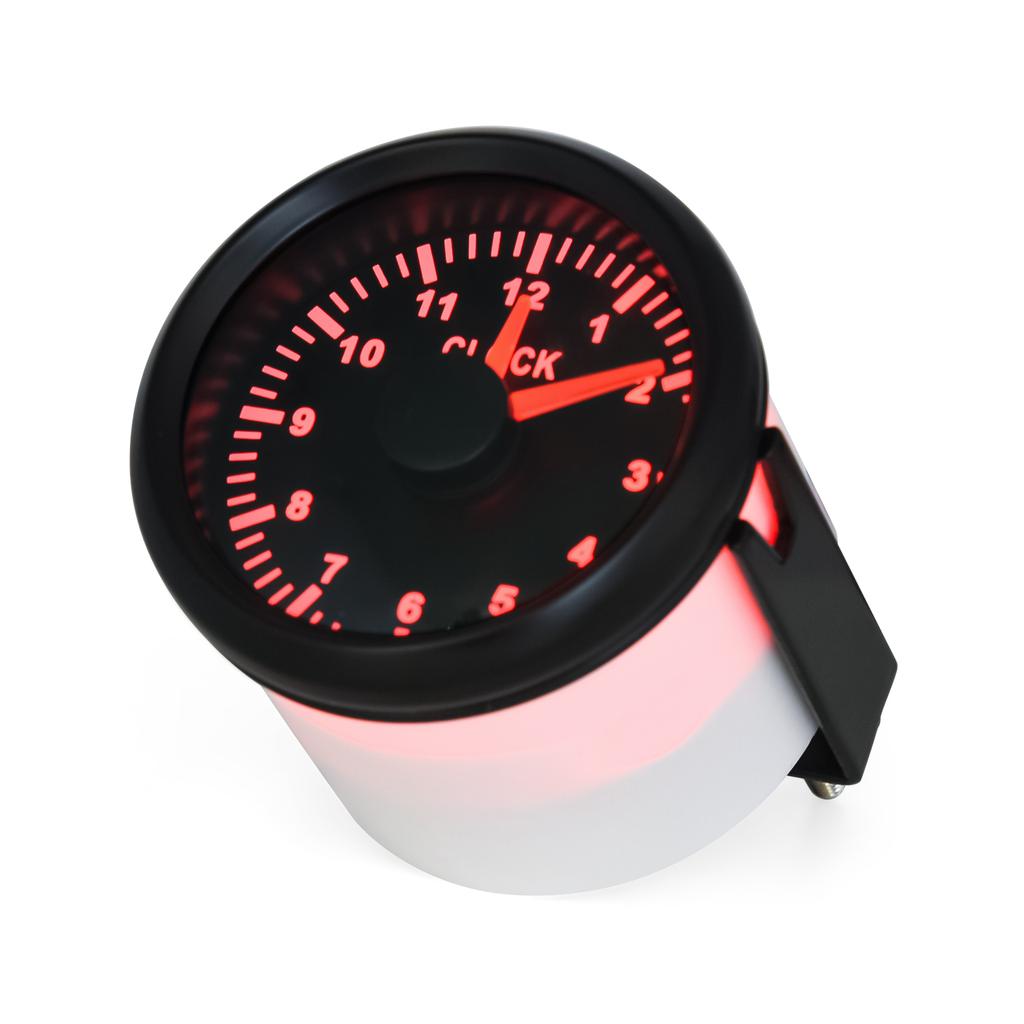 Waterproof 52mm Digital Clock Gauge 0-12 Hours For Car Boat Yacht Show Pointer Clock Meter with Red Backlight 9-32V Hour Meter
