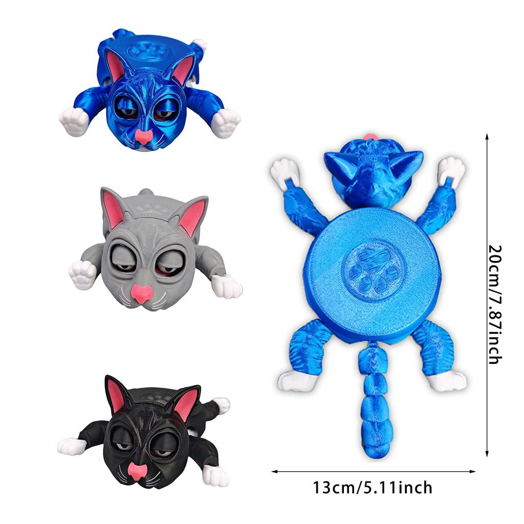 3D Printed Panicked Cats Shape Coaster Heat Resistant Cup Mat Insulation Pad Mugs Placemat for Home or Office Use