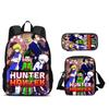 HUNTER × HUNTER Backpack Pen Bag Shoulder Bag 3Pcs Set Anime Printed Kindergarten Boys and Girls New Large Capacity Lightweight