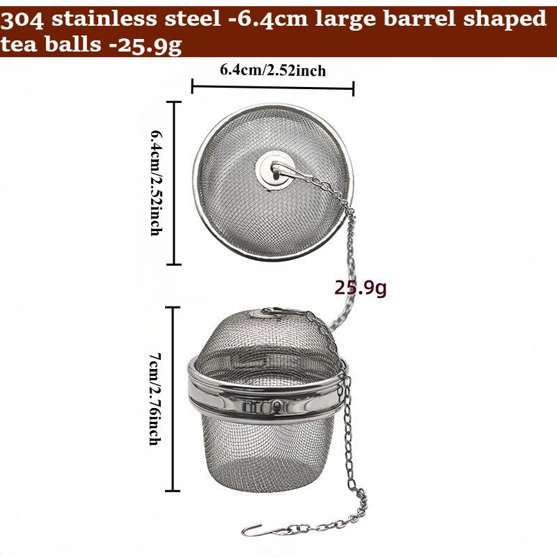 Tea Spice Strainer Seasoning Ball Mesh Herbal Ball Stainless Steel Teakettle Locking Tea Filter Reusable Diameter Tea Diffuser