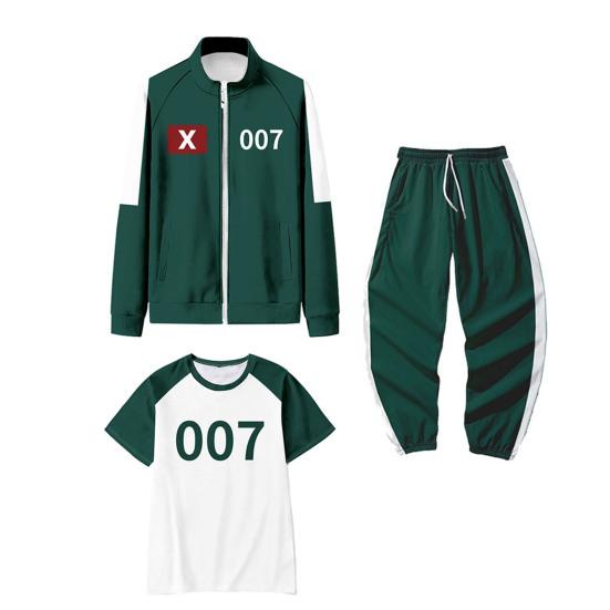 230 001 007 Tepláková souprava Cosplay Kostým Korejská unisex bunda s krátkým rukávem Top joggingové kalhoty 3dílná souprava teplákových souprav Masquerade Party Outfit