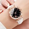Women Flower Dial Watch Fashion Leather Band Quartz Wristwatches For Ladies Clock Reloj Mujer