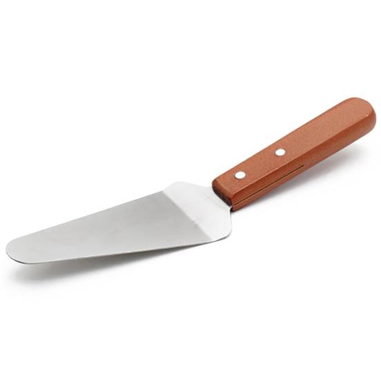 Wooden Handle Stainless Steel Cake Pizza Cheese Shovel Scoop Kitchen Baking