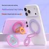 New Color Block Magnetic Phone Holder: Strong Three-Fold, Double Ring Finger Buckle for Versatile Use