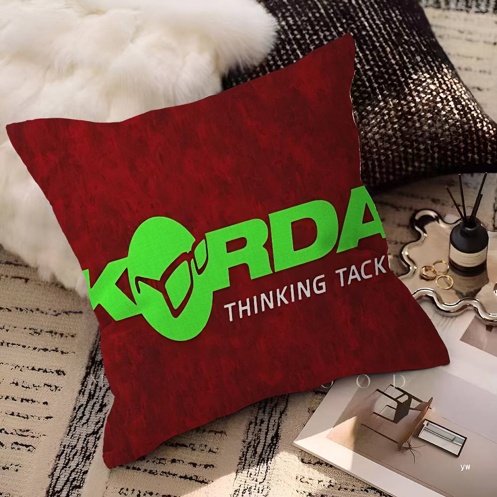 KKordas Fishing Logo Pillow Gifts Home Office Furnishings Bedroom Sofa Car Cushion Cover Case 45x45cm