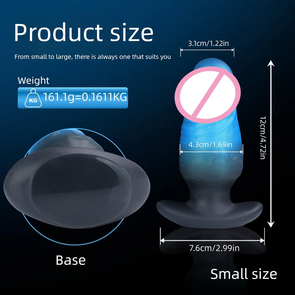 2026 Wearable Anal Plug Dildo Blue Black Wearable Anal Plug Size Optional G-spot Clitoris Stimulator Masturbator Prostate Massager Adult Sex Toys 18+