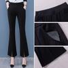 New 2026 Split Flared Pants with Drape Effect, High-waisted Plus-size Cropped Casual Pants
