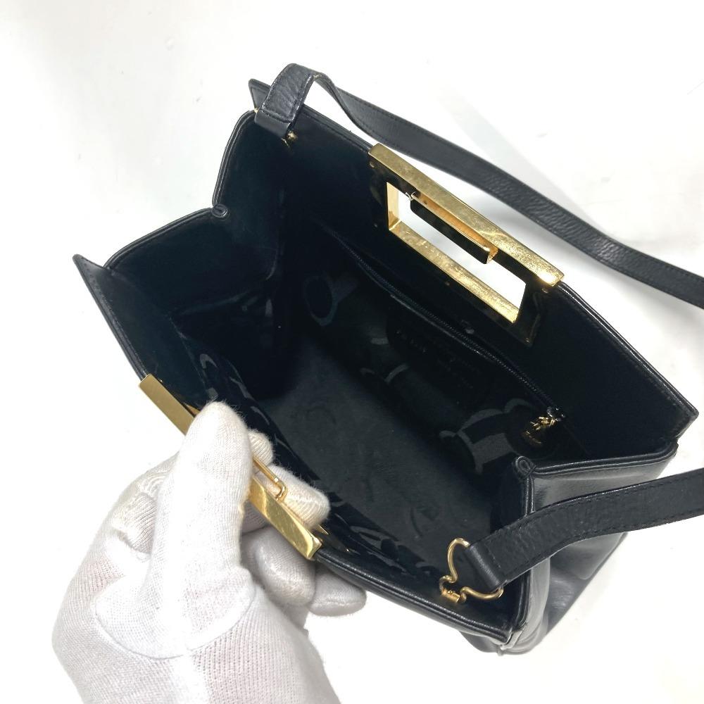 Salvatore Ferragamo Logo metal handle 2-way bag Handbag Shoulder Bag
