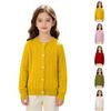 Kinder Vintage Zopfmuster Cardigan Weicher Bequemer Pullover für Jungen Mädchen Alltagsbekleidung