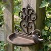 Handcrafts Cast Iron Bird Food Dish Wall Decors With Nordic Design Hanging Bird Feeding Station For Home Backyard Garden