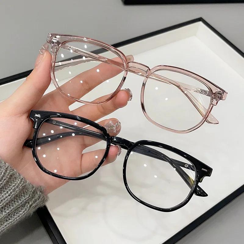 3Pcs Anti-Blue Light Glasses For Women With Regular Eyeglass Frame Finished Retro Flat Light Frame