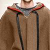 Herenjas Halloween Gotische Cape Jas Vleermuismouw Heren Jas met Capuchon voor Feesten