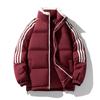 American striped stand-up neck cotton-padded jacket for men in winter loose ruffian handsome warm bread jacket jacket tide