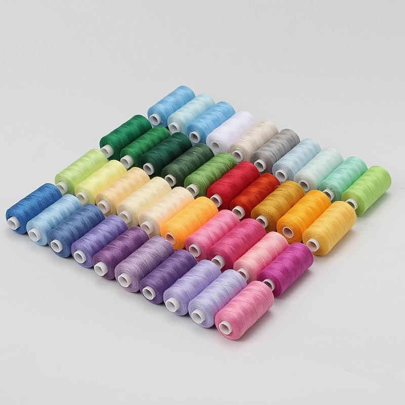 100 Spools Polyester Sewing Thread (400 Yards Each) - Versatile for Hand Sewing & Overlock.