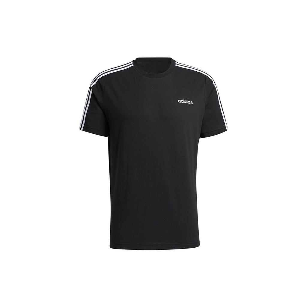 Adidas Neo Striped Sports Crew Neck T-Shirt Men Tops Black HA2255