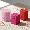 1pc Love Pillar Silicone Candle Mold DIY Embossed LOVE Letters Cylinder Cube Mold Wedding Handmade Soap Valentine'S Day Gift