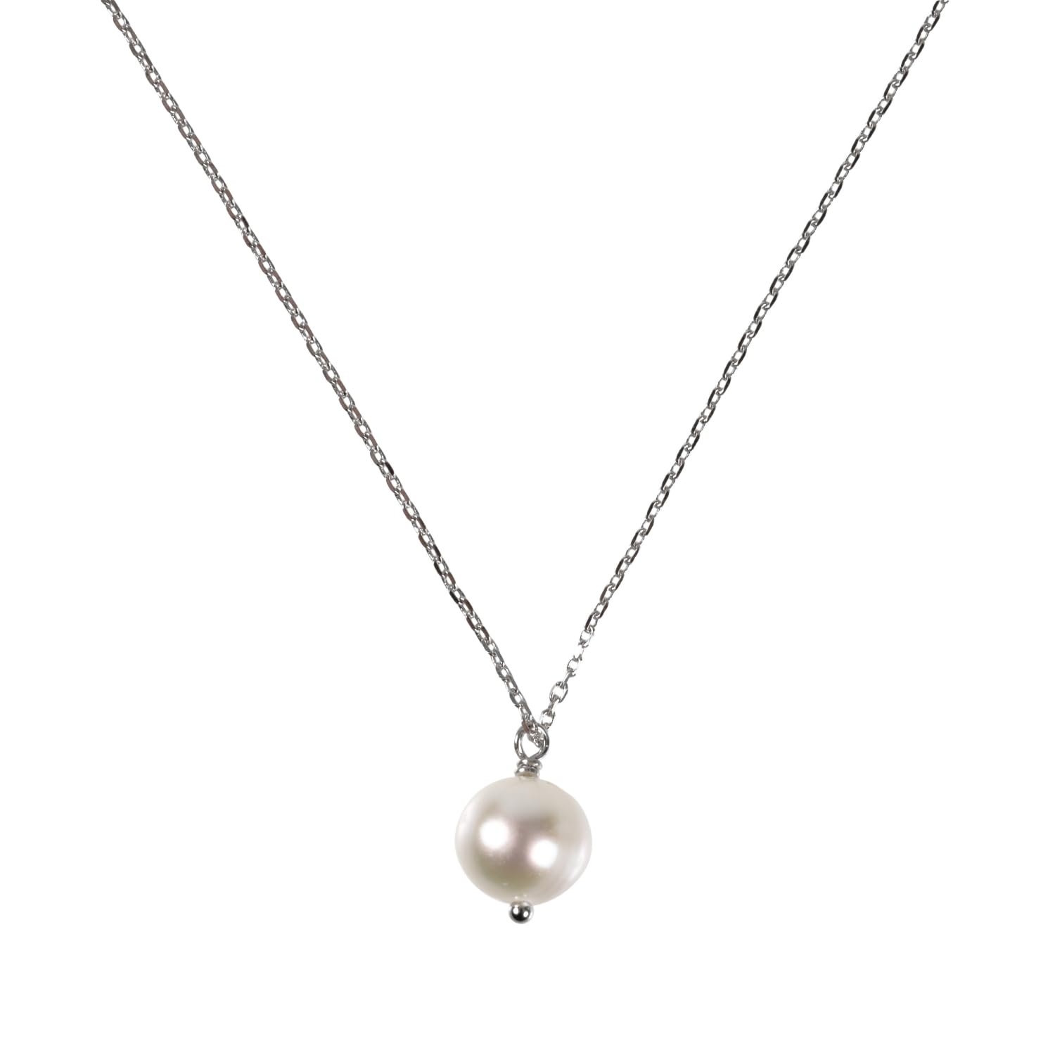 

от Yumi Yumi sienne Freshwater Pearl 1 кулон ожерелье простое популярное сделано в Японии [MIONO] [производство Katsura] (Серебряный) серебряный