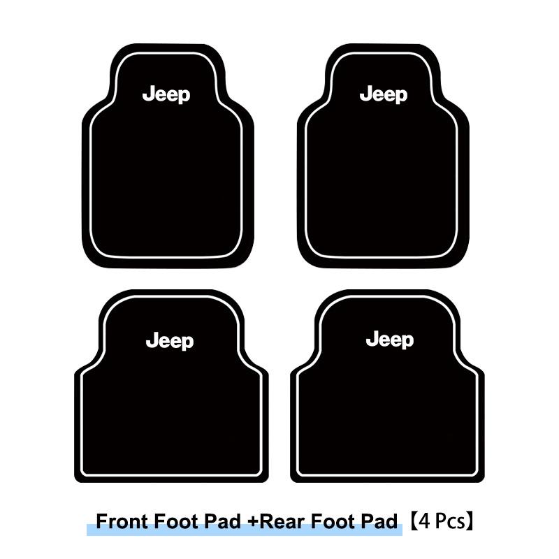 New Car Floor Mat Front & Rear Automotive Carpet Cover Floor Mats For Jeep Renegade Wrangler Grand Compass Gladiator Cherokee JL