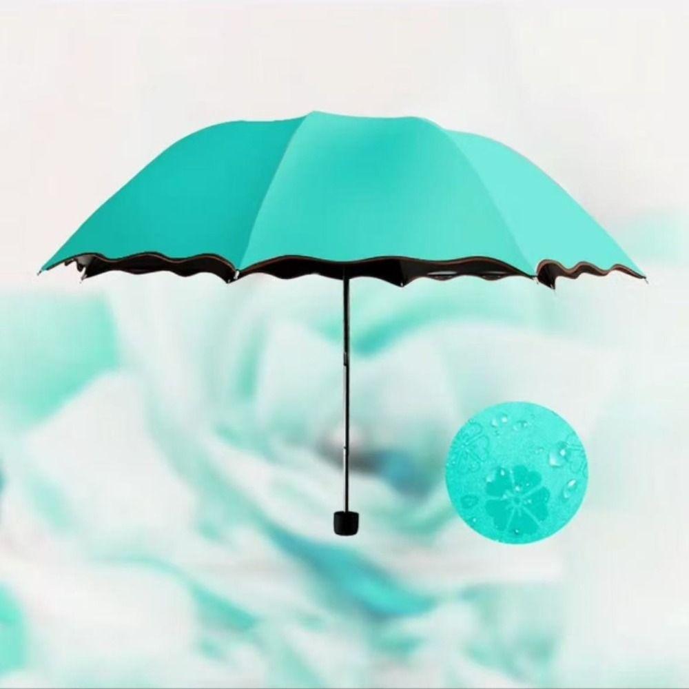 UV Protection Portable Sunshade Bloom In Water Women's Parasol Folding Rain Umbrella  Travel