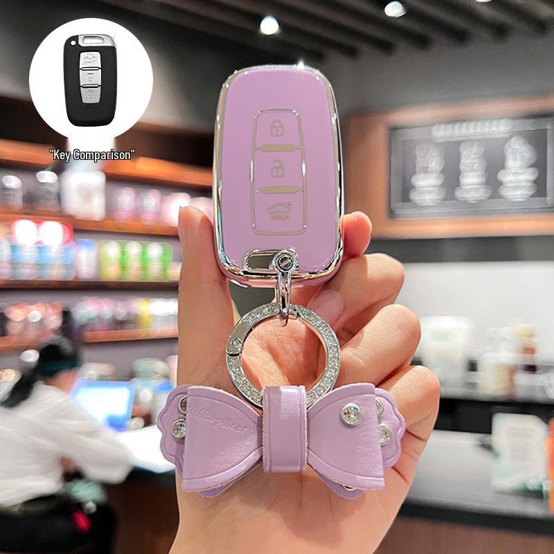 Compatible Key Cover for Beijing Hyundai Sonata 8, Old ix35/Langdong Models