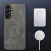 For Samsung Galaxy A36 5G Magnetic Case Nappa Texture PU Leather TPU Phone Back Cover