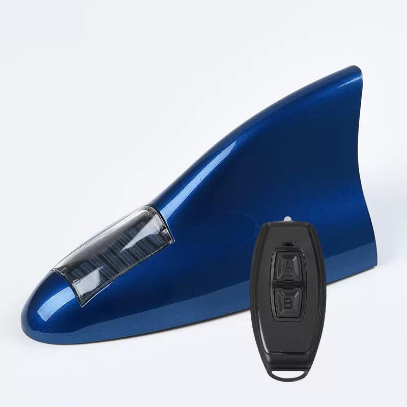Universal Shark Fin Antenna Light for Cars Solar LED Anti-Collision Warning Lights Exterior Accessory for Automobile Modeling
