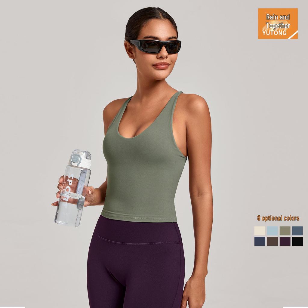 Cross-Strap Quick-Dry Yoga Vest: Versatile Running Sports Top with Stylish Back Design