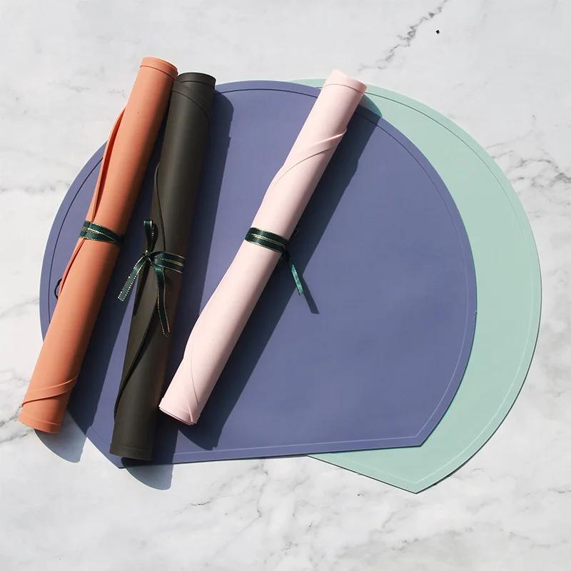 Tableware Silicone Placemat Waterproof Washable Heat Insulation Bowl Coaster Table Mat for Dining Table Kitchen Accessories