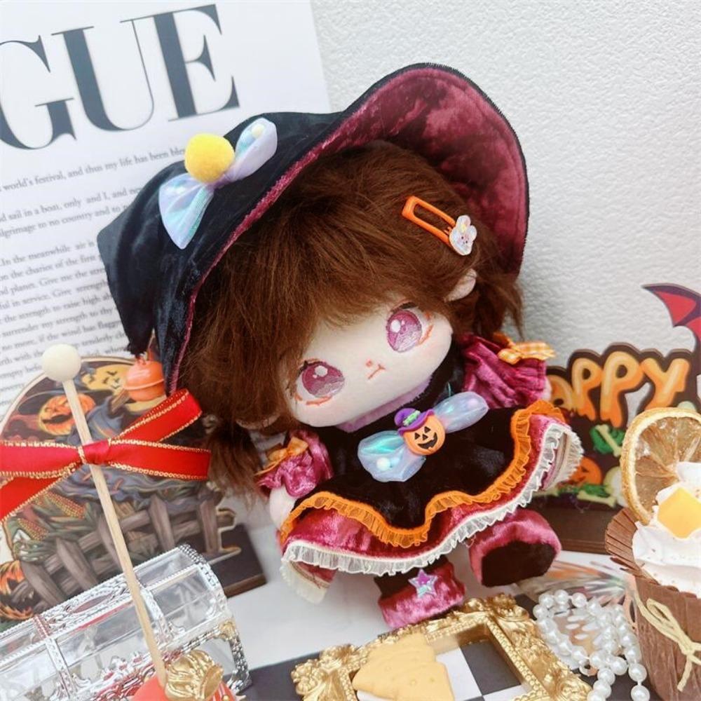 Bow Cotton Doll Witch Clothes Set Dress Up Plush Dolls Clothes  20cm Cotton Doll
