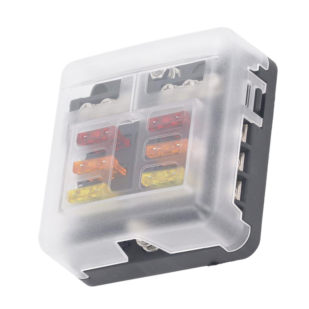 6cestný pojistkový blok ATC ATO pojistková skříňka vodotěsná 12V?24V DC s LED indikátorem pro automobil