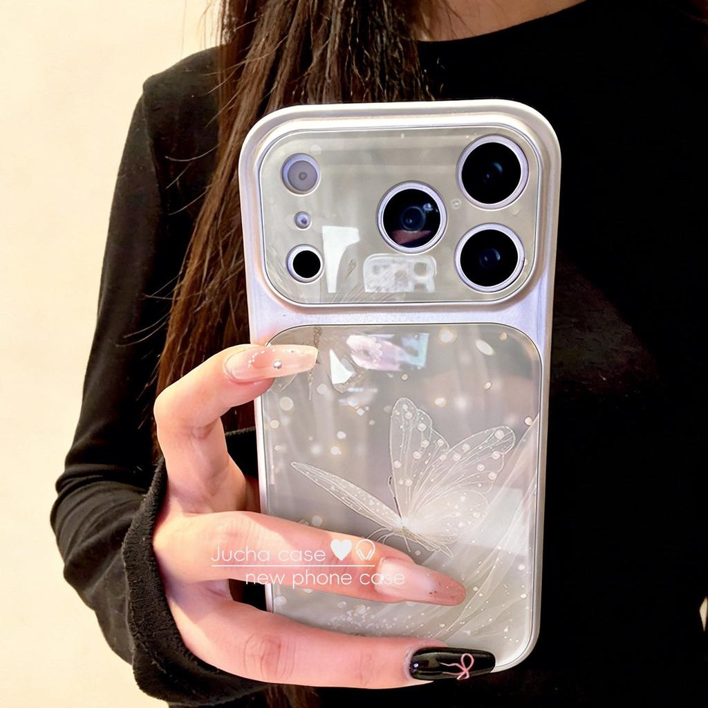 Applicable to Apple 17 mobile phone case Internet celebrity trend 16promax all-inclusive lens cartoon anti-drop 15 dream butterfly