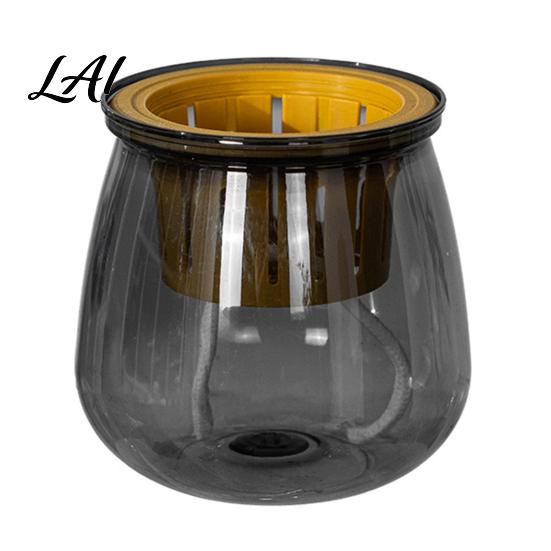 Water Reservoir Planter Self Watering for Indoor Plants Transparent Hydroponic Planter Decorative Clear Plastic Plant Holder Flowerpot with