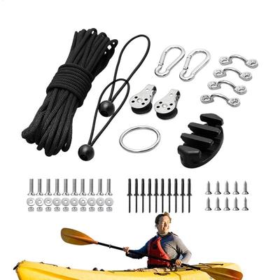 Kayak Anker-Trolley-Kit Ankersystem für Kajaks Kanus Boot Kajak Beschläge Ösen Wellmuttern Schrauben Kajak Zubehör für Kajak